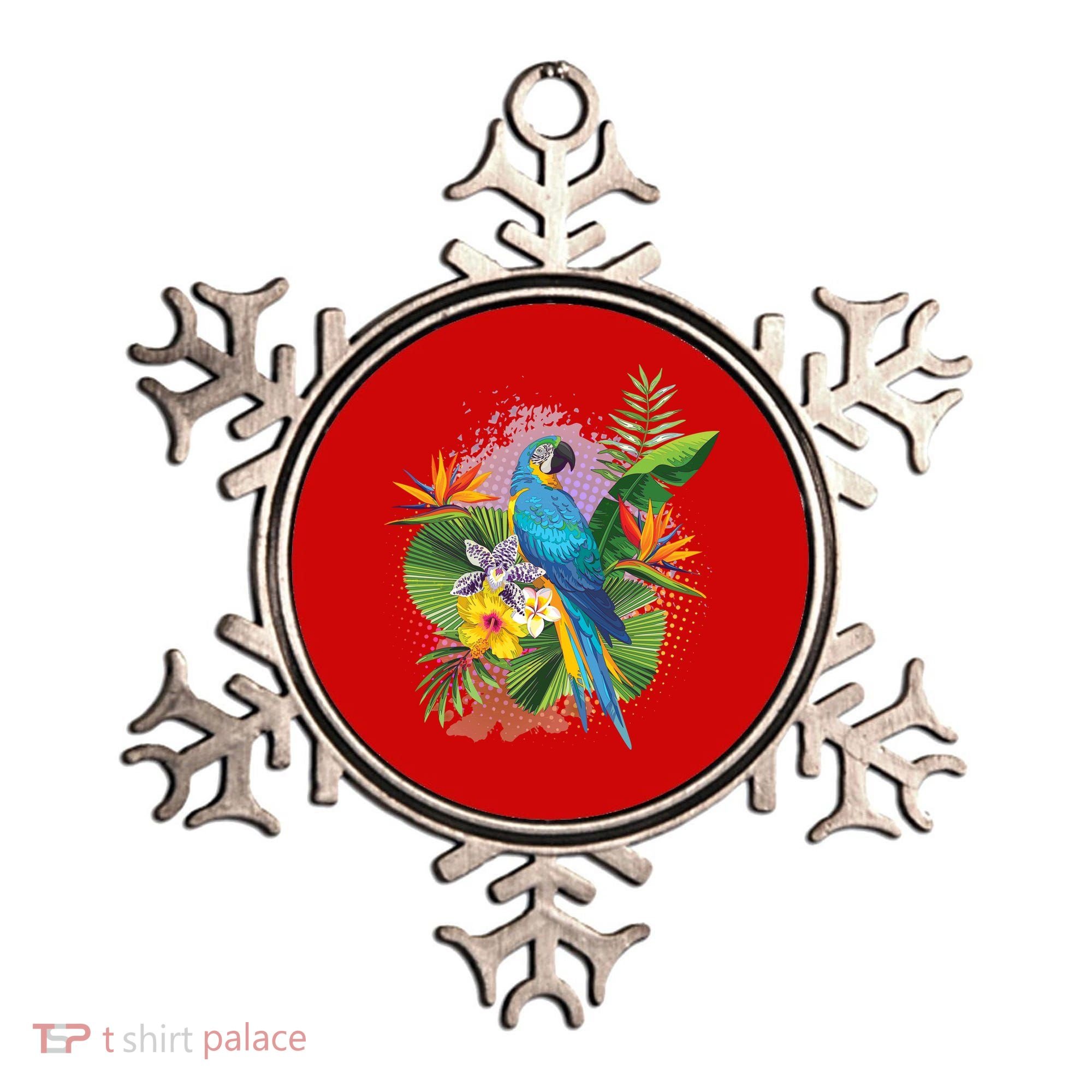 Tropical Paradise Flower Parrot Ornament