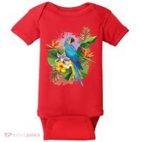 Tropical Paradise Flower Parrot Baby Bodysuit thumb 0