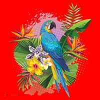 Tropical Paradise Flower Parrot Visor thumb 3
