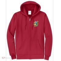 Tropical Paradise Flower Parrot Full Zip Hoodie thumb 0