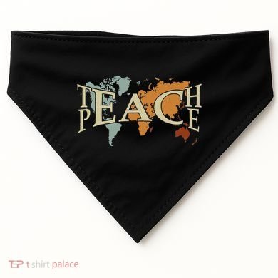 Teach Peace For Teachers And Educators Counselor USA-Made Doggie Bandana
