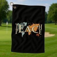 Teach Peace For Teachers And Educators Counselor Golf Towel thumb 1