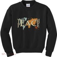 Teach Peace For Teachers And Educators Counselor Kids Sweatshirt thumb 0