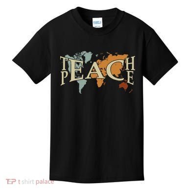 Teach Peace For Teachers And Educators Counselor Kids T-Shirt