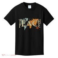Teach Peace For Teachers And Educators Counselor Kids T-Shirt thumb 0