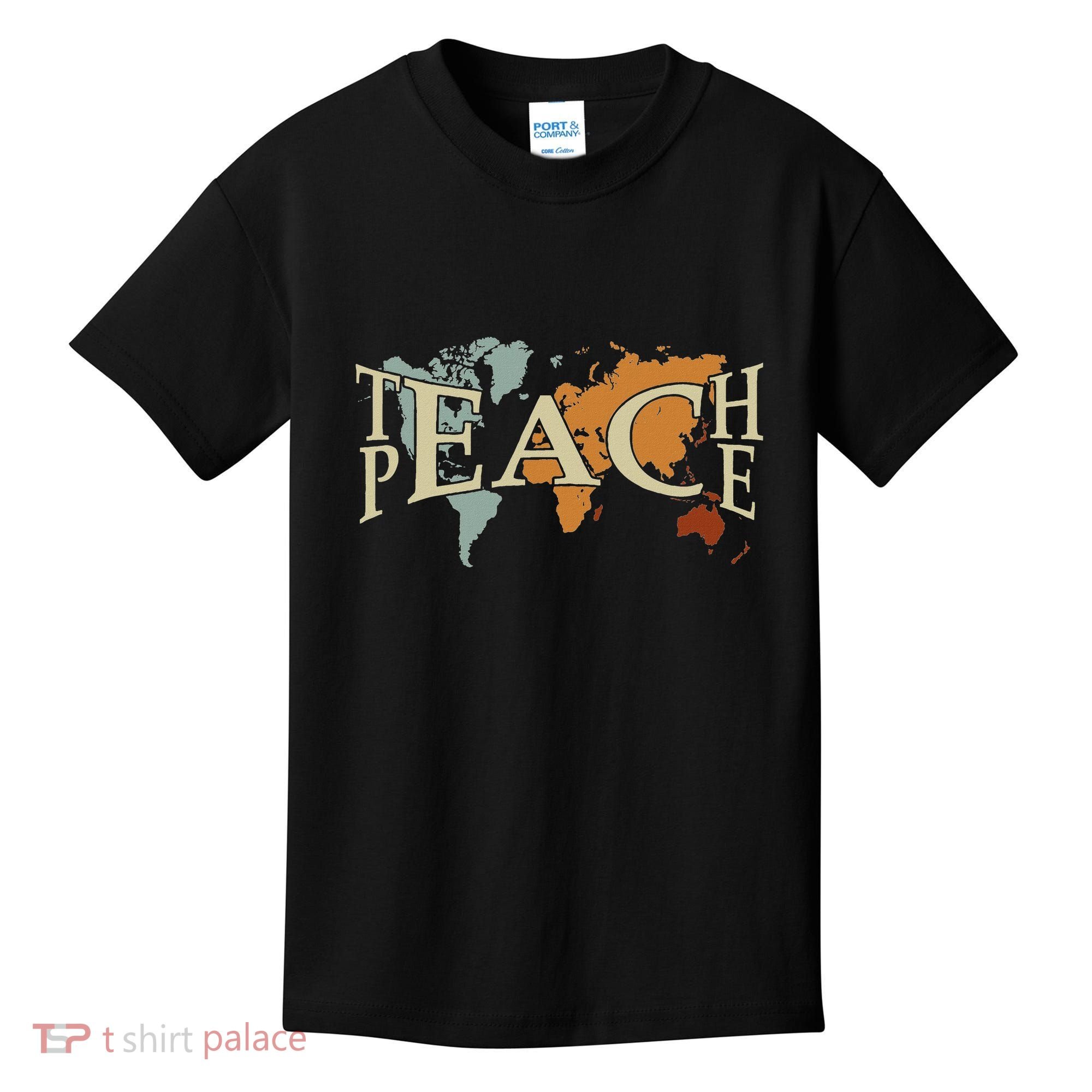 Teach Peace For Teachers And Educators Counselor Kids T-Shirt