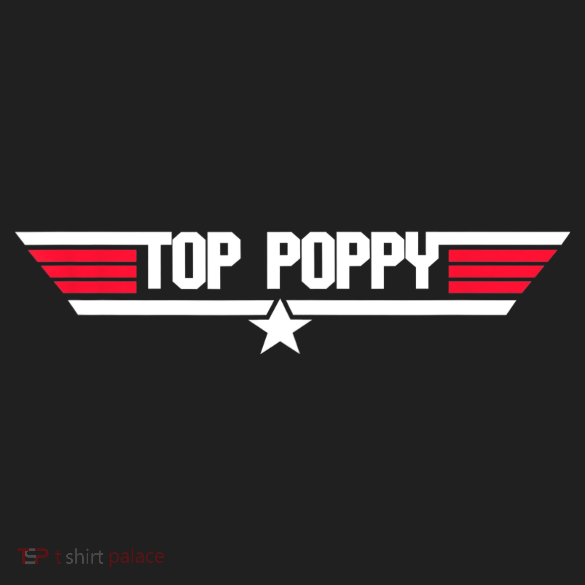 Top Poppy Funny Father Grandpa 80s Father's Day Gift Beanie