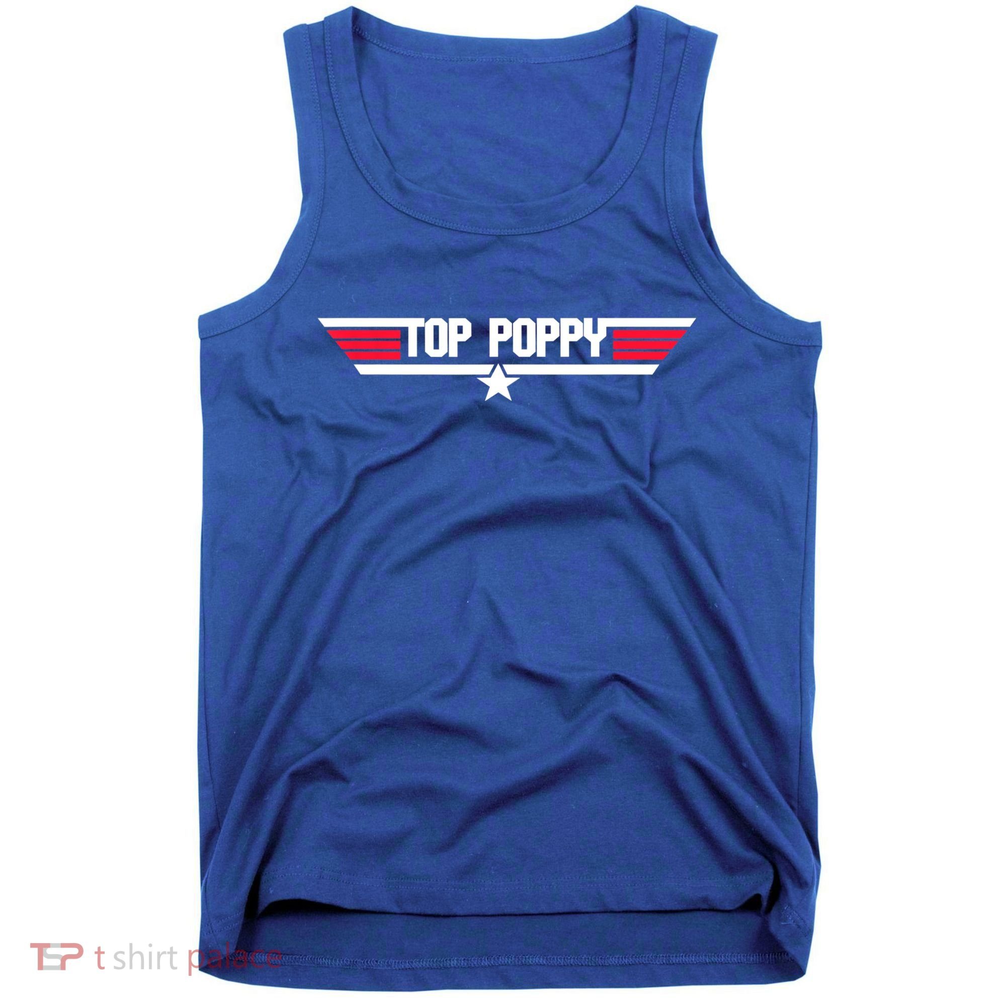 Top Poppy Funny Father Grandpa 80s Father's Day Gift Tank Top