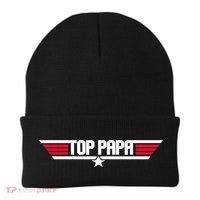 Top Papa Funny Father Grandpa 80s Father's Day Gift Beanie thumb 0