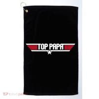 Top Papa Funny Father Grandpa 80s Father's Day Gift Golf Towel thumb 0