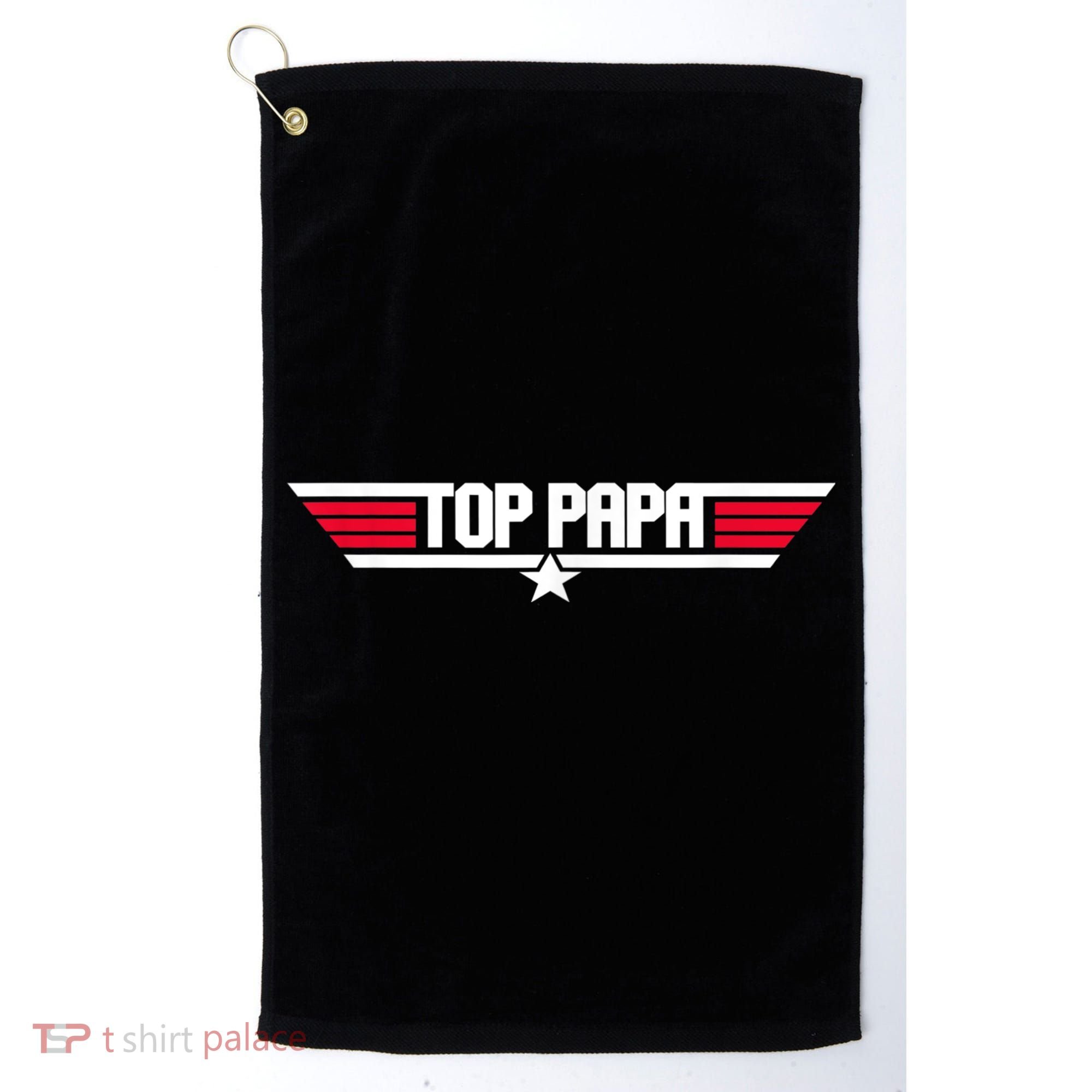 Top Papa Funny Father Grandpa 80s Father's Day Gift Golf Towel