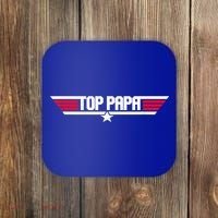 Top Papa Funny Father Grandpa 80s Father's Day Gift Coaster thumb 0