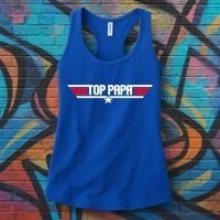Top Papa Funny Father Grandpa 80s Father's Day Gift Women's Tank Top thumb 3