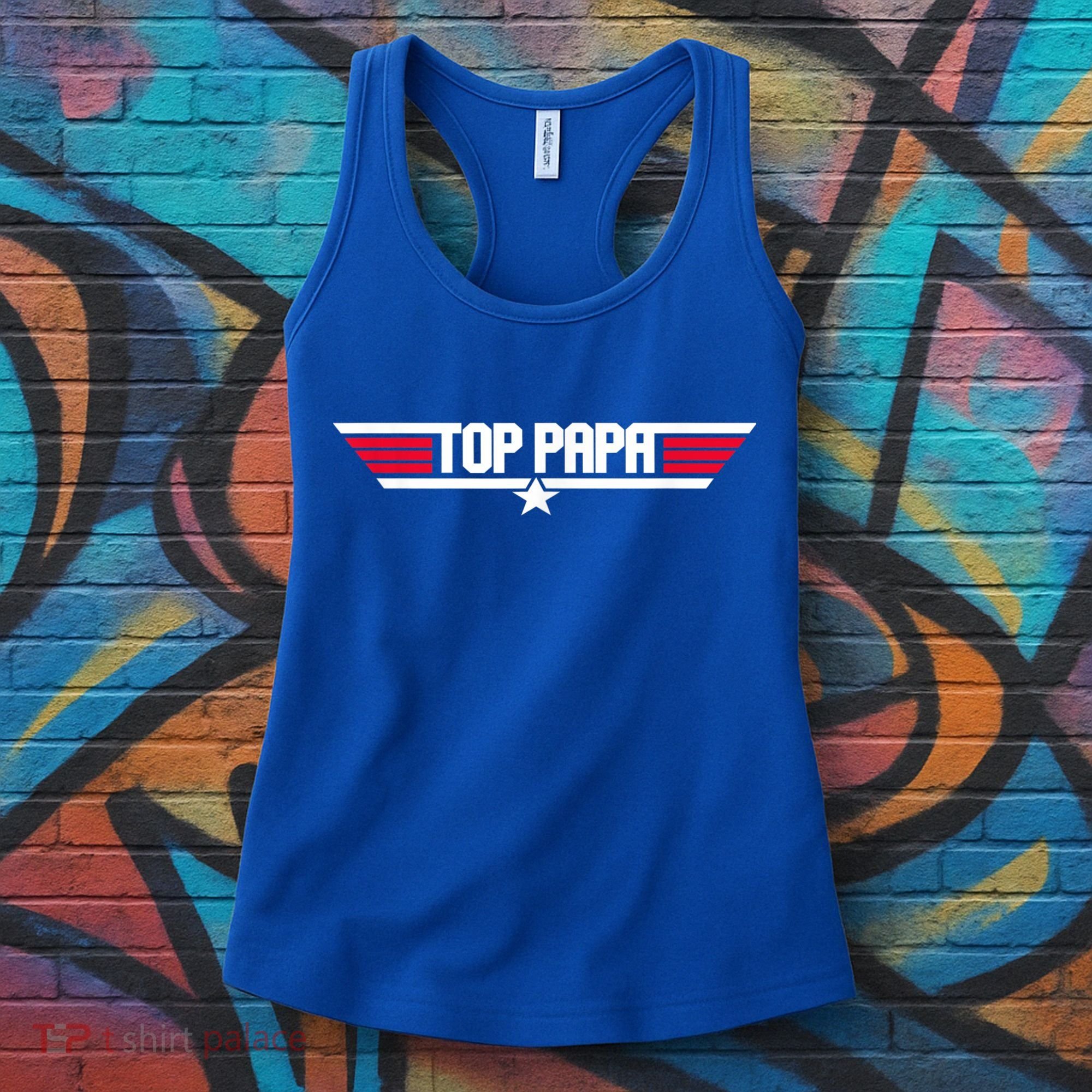 Top Papa Funny Father Grandpa 80s Father's Day Gift Women's Tank Top
