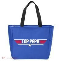 Top Papa Funny Father Grandpa 80s Father's Day Gift Tote Bag thumb 0