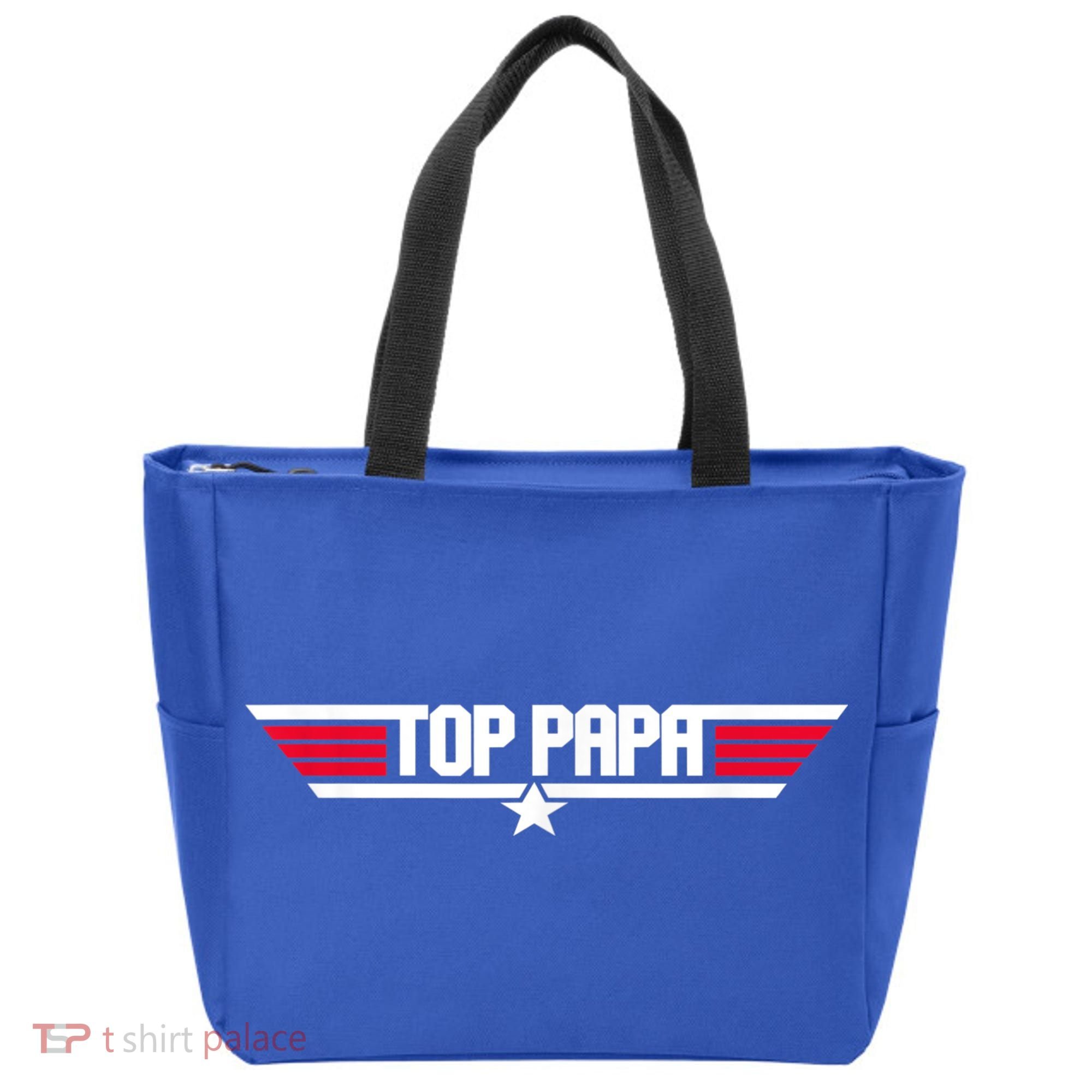 Top Papa Funny Father Grandpa 80s Father's Day Gift Tote Bag