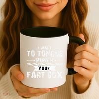 Tongue Punch Fart Box Funny Word Pun Humor Sarcasm Joke Gag Coffee Mug thumb 3