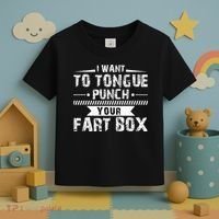 Tongue Punch Fart Box Funny Word Pun Humor Sarcasm Joke Gag Toddler T-Shirt thumb 3