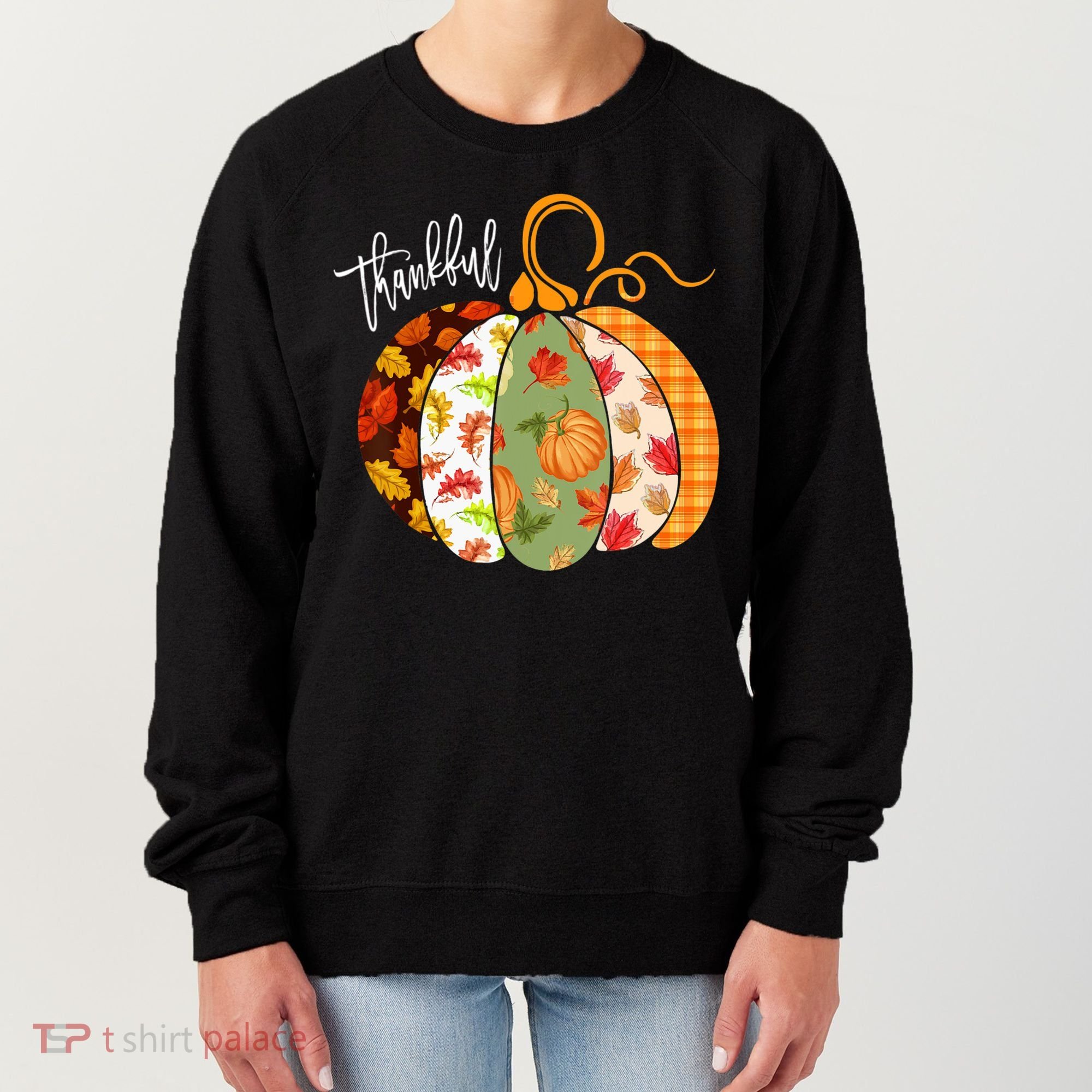 Thankful Pumpkin Fall Autumn Cute Halloween Women's Sweatshirt