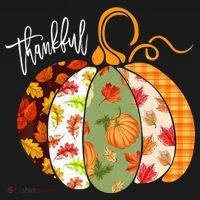 Thankful Pumpkin Fall Autumn Cute Halloween USA-Made Doggie Bandana thumb 2