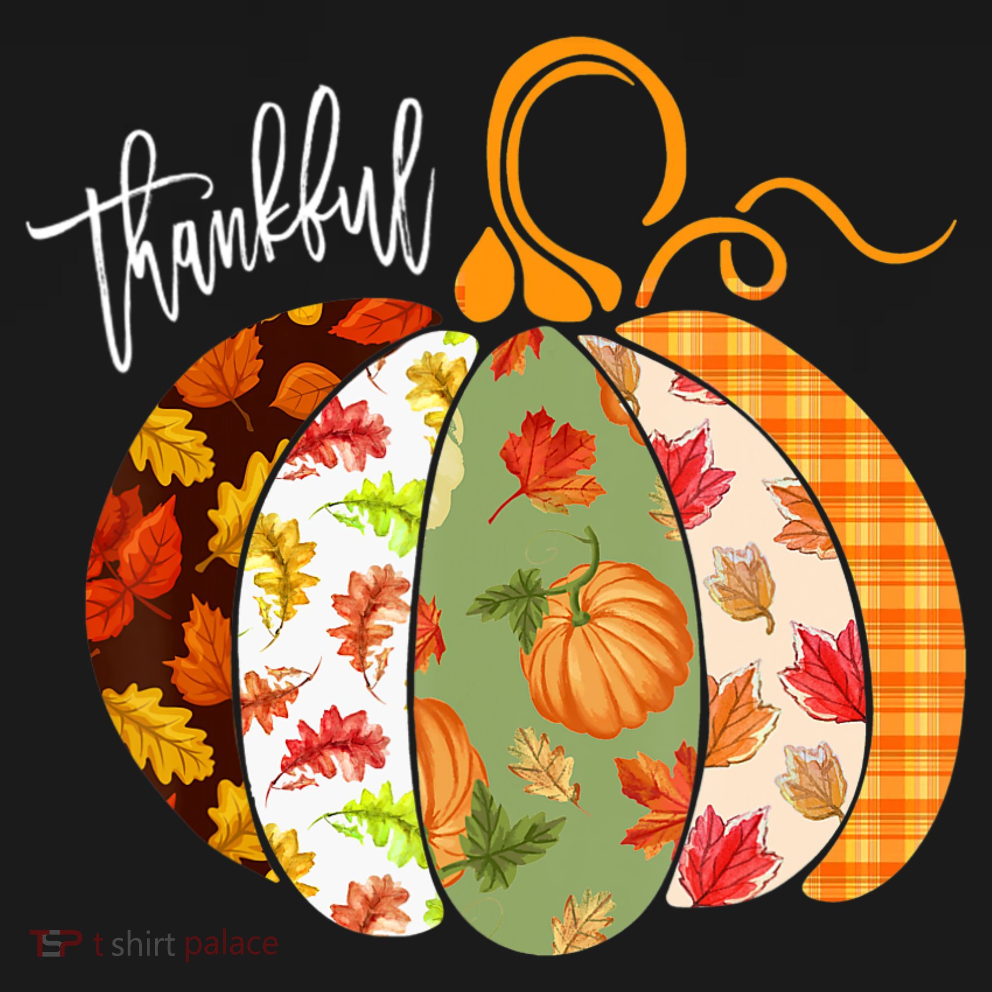 Thankful Pumpkin Fall Autumn Cute Halloween USA-Made Doggie Bandana