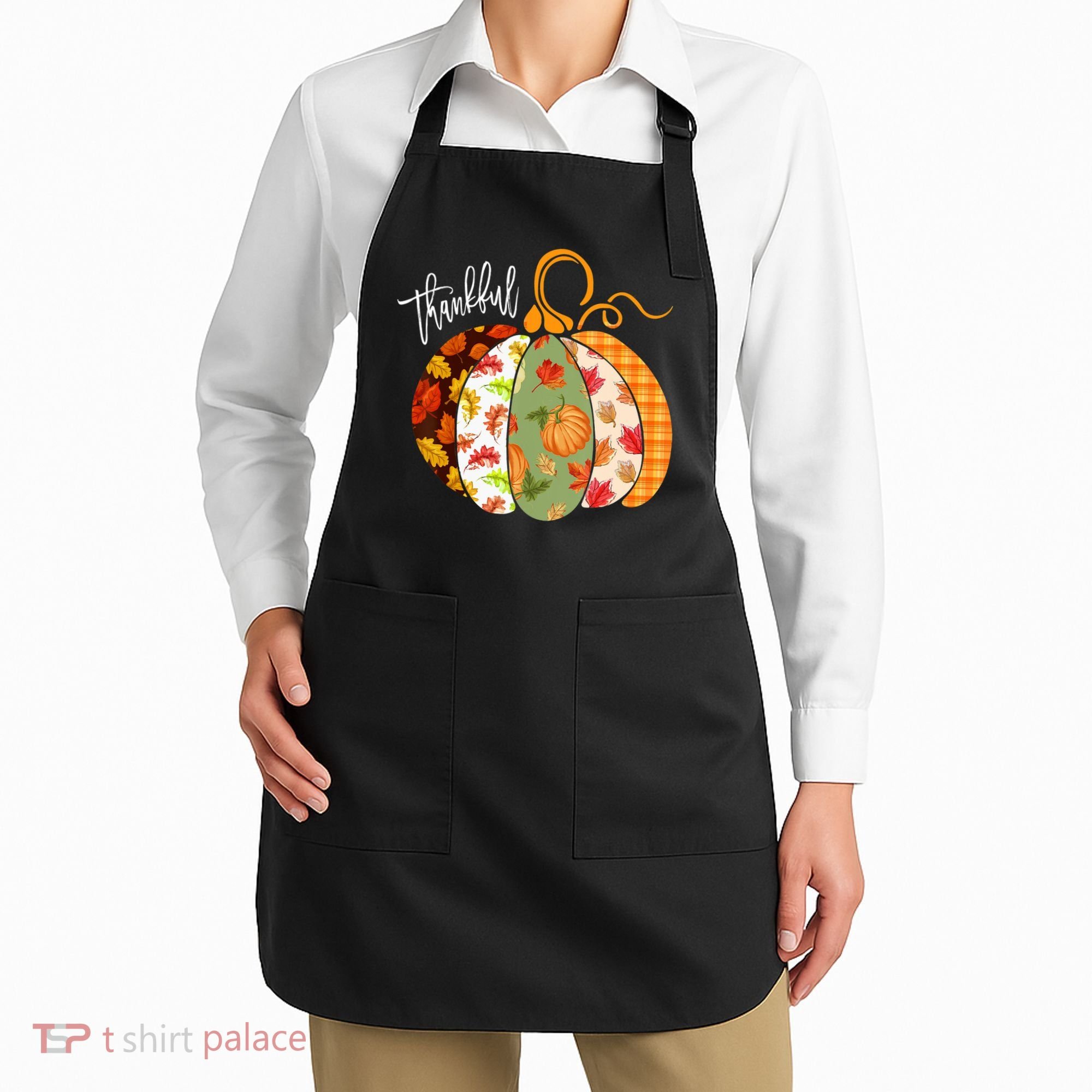 Thankful Pumpkin Fall Autumn Cute Halloween Apron