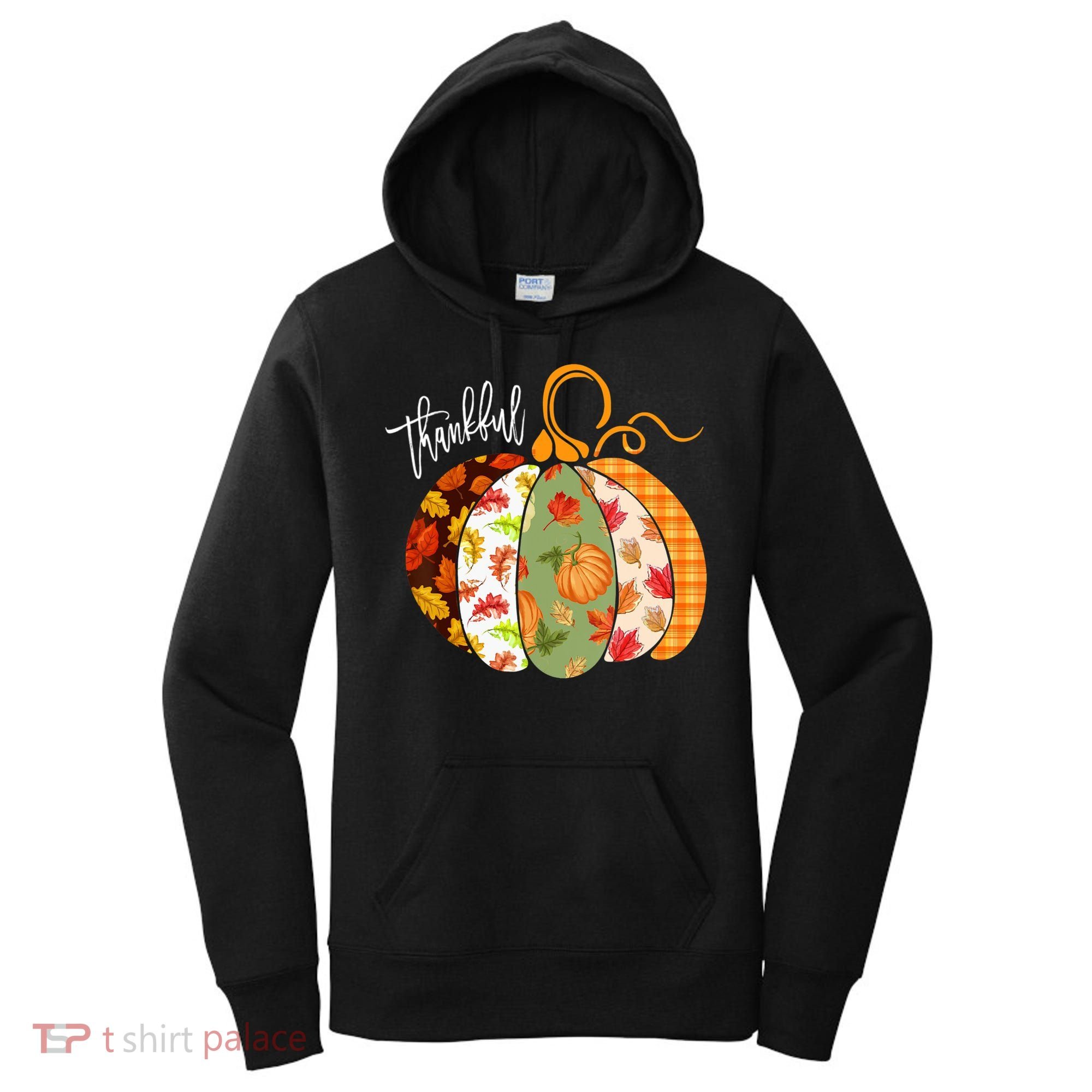 Thankful Pumpkin Fall Autumn Cute Halloween Women's Hoodie