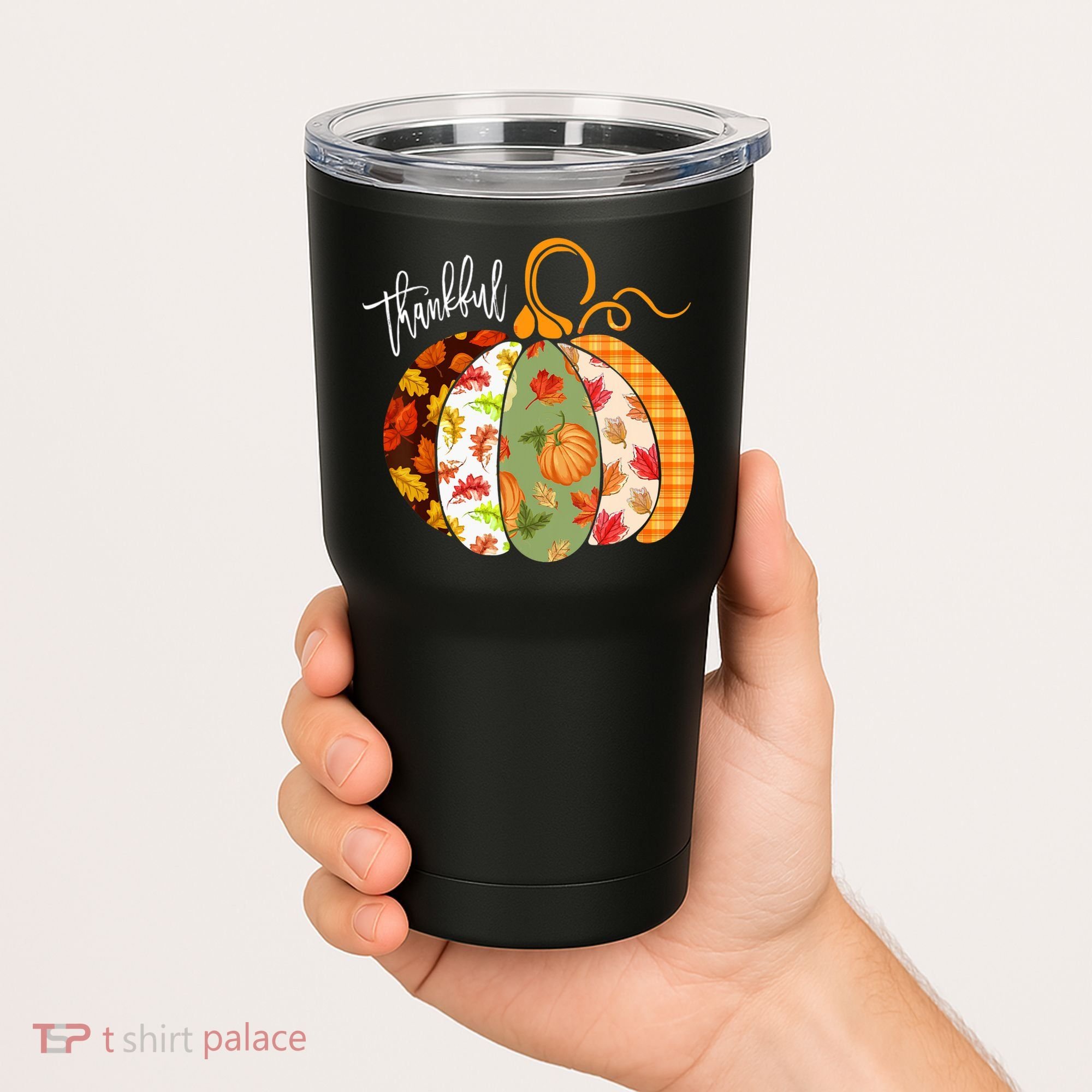 Thankful Pumpkin Fall Autumn Cute Halloween Tumbler