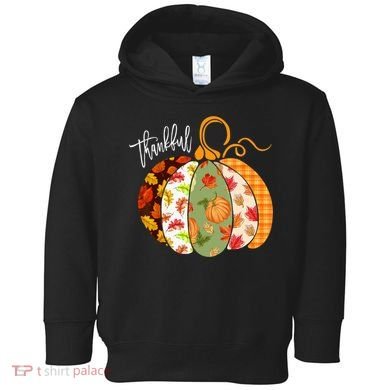 Thankful Pumpkin Fall Autumn Cute Halloween Toddler Hoodie