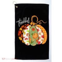 Thankful Pumpkin Fall Autumn Cute Halloween Golf Towel thumb 0