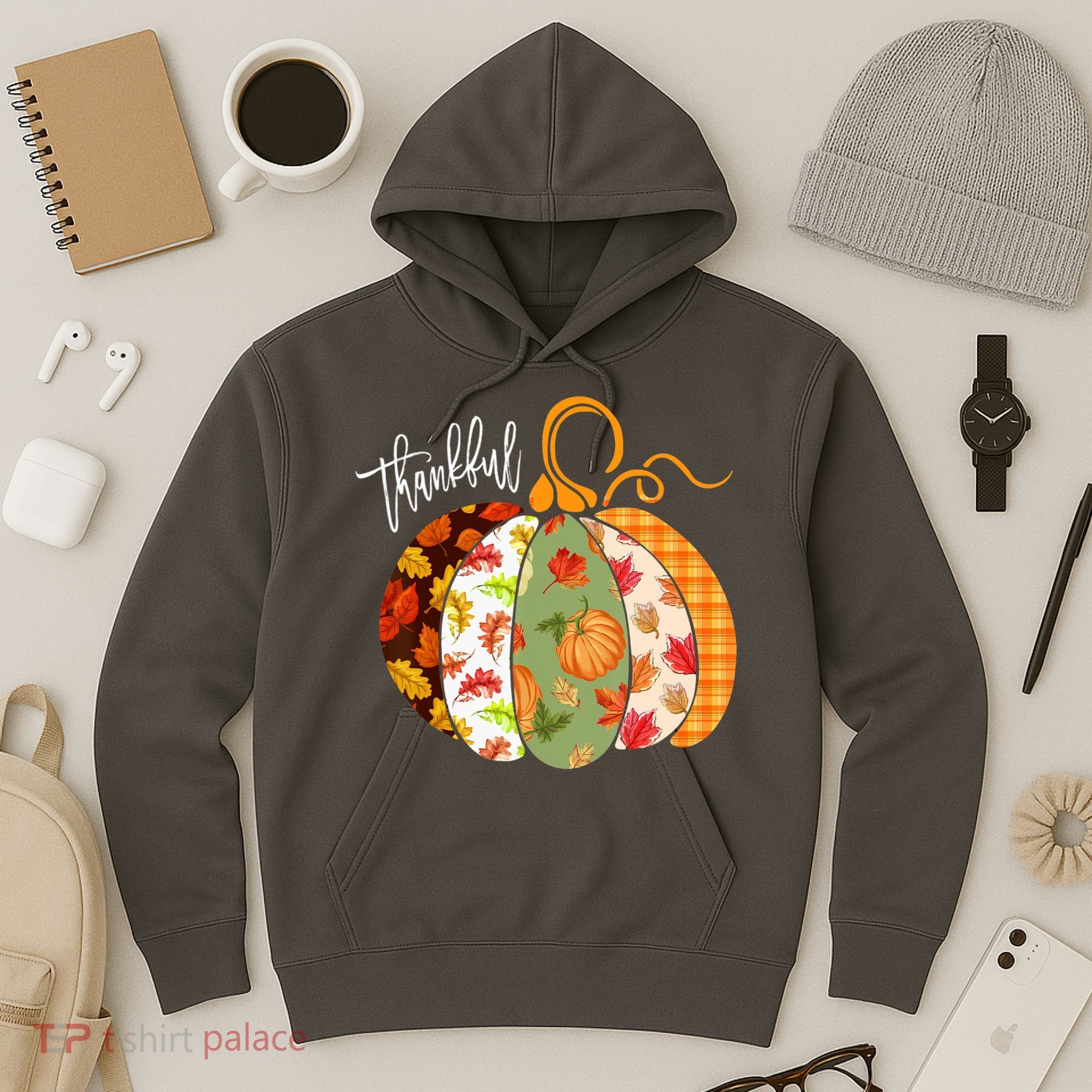 Thankful Pumpkin Fall Autumn Cute Halloween Hoodie