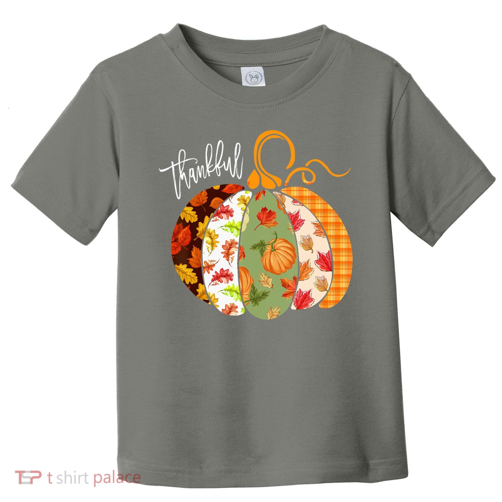 Thankful Pumpkin Fall Autumn Cute Halloween Toddler T-Shirt