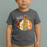 Thankful Pumpkin Fall Autumn Cute Halloween Toddler T-Shirt thumb 2