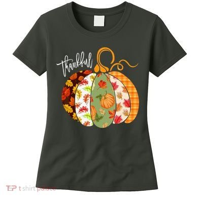 Thankful Pumpkin Fall Autumn Cute Halloween Women's T-Shirt