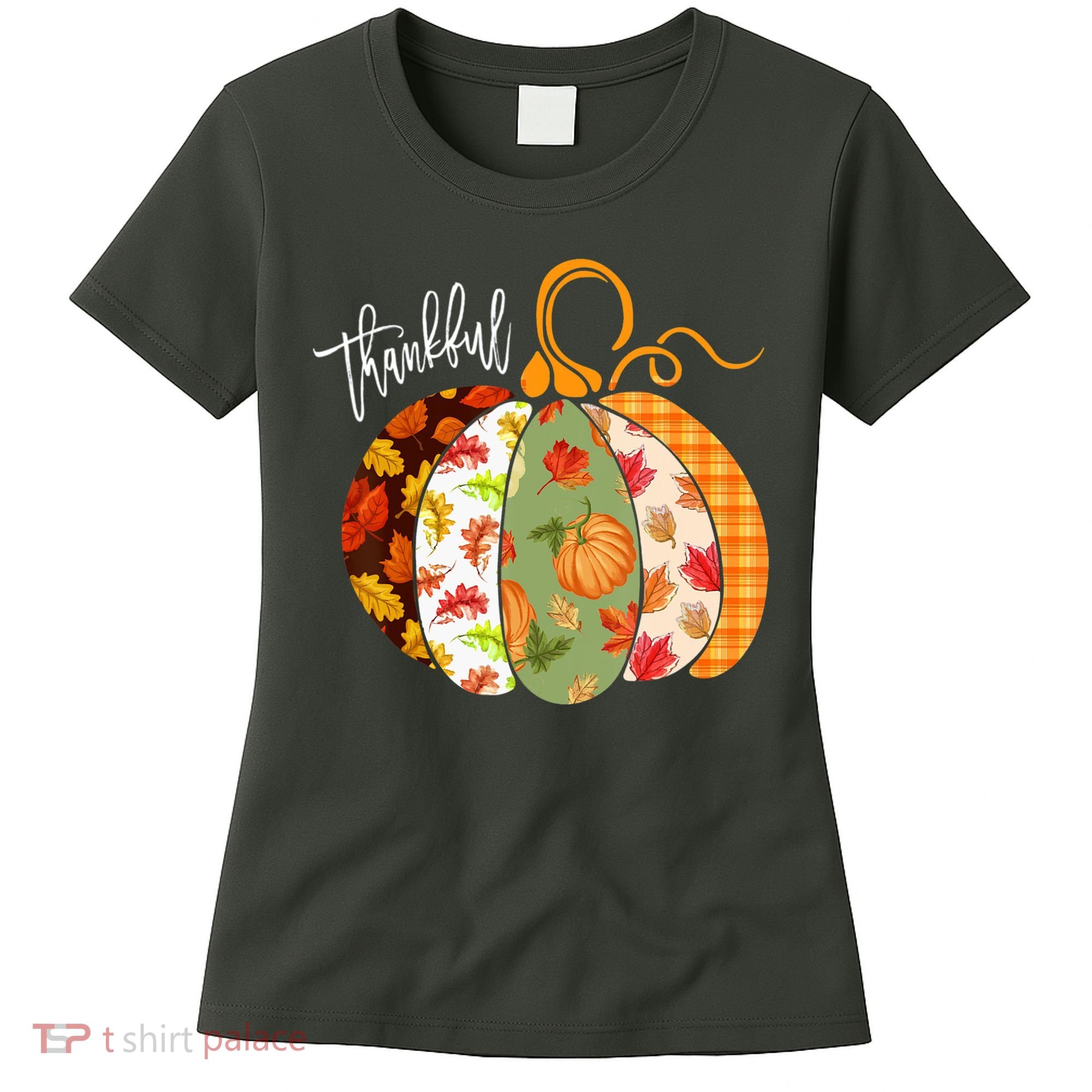 Thankful Pumpkin Fall Autumn Cute Halloween Women's T-Shirt