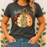 Thankful Pumpkin Fall Autumn Cute Halloween Women's T-Shirt thumb 2