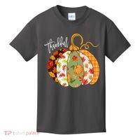 Thankful Pumpkin Fall Autumn Cute Halloween Kids T-Shirt thumb 0