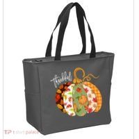 Thankful Pumpkin Fall Autumn Cute Halloween Tote Bag thumb 2