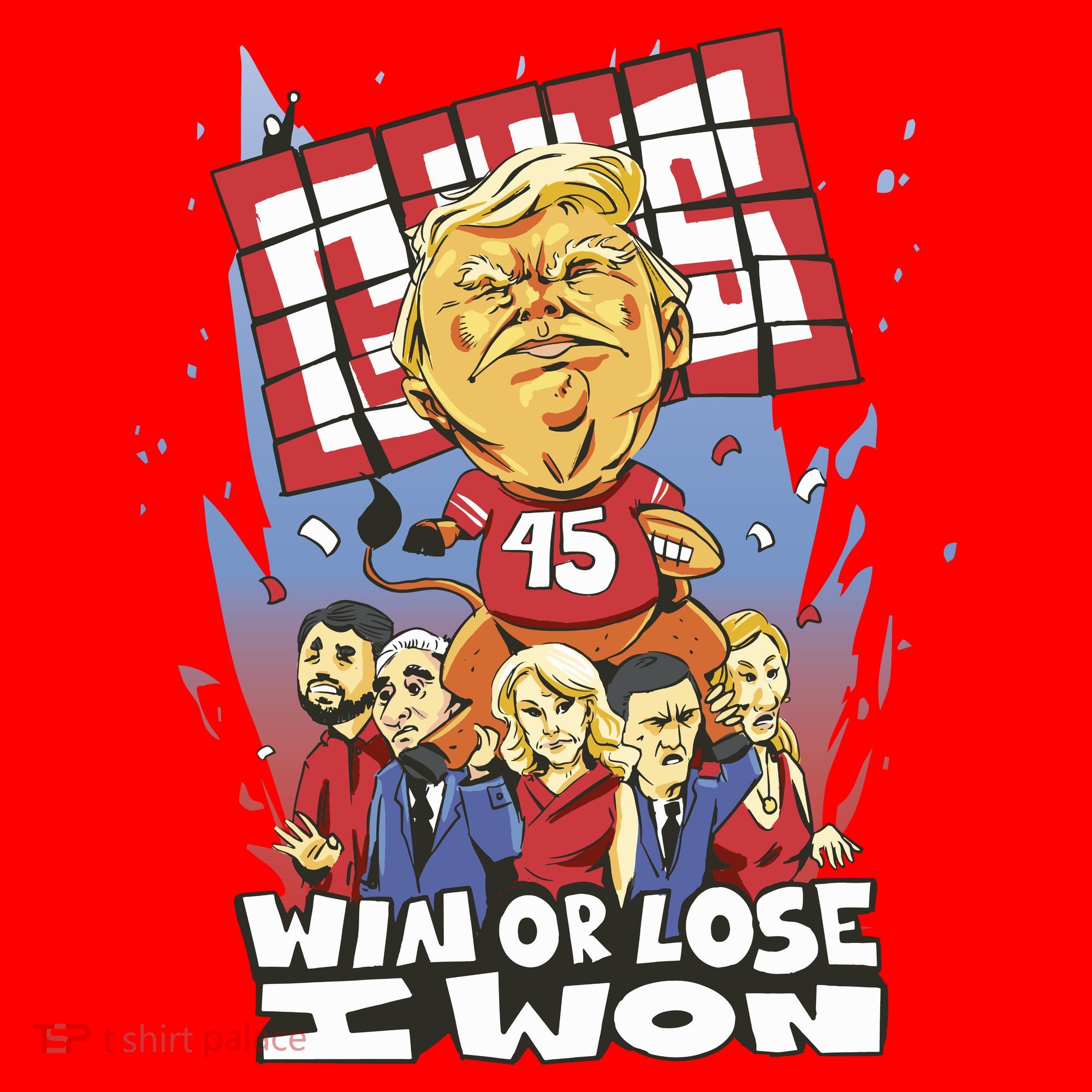 Trump Politician Football Parody Santa Hat