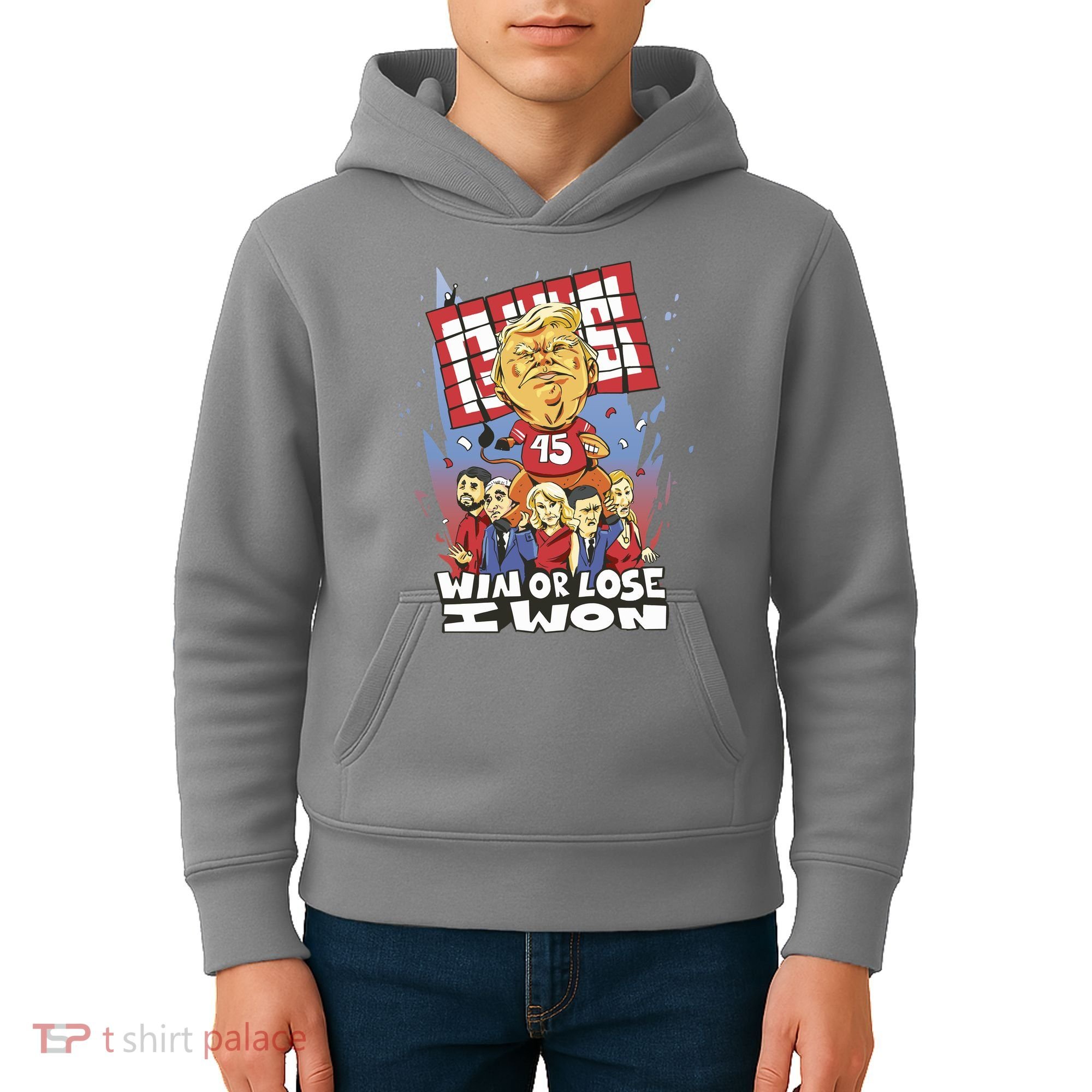Trump Politician Football Parody Kids Hoodie