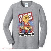 Trump Politician Football Parody Kids Long Sleeve Shirt thumb 0