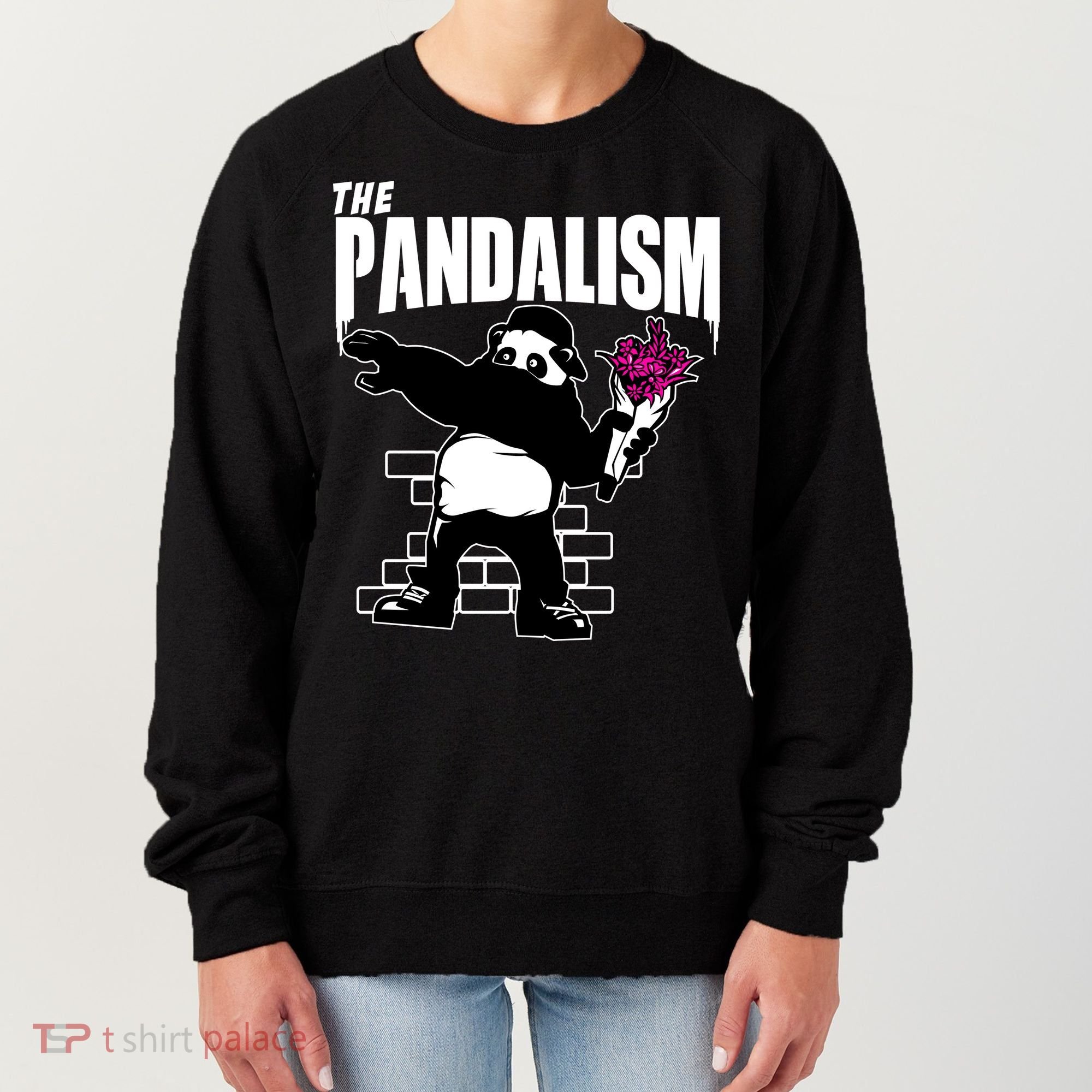 The Pandalism Funny Panda Parody Women's Sweatshirt