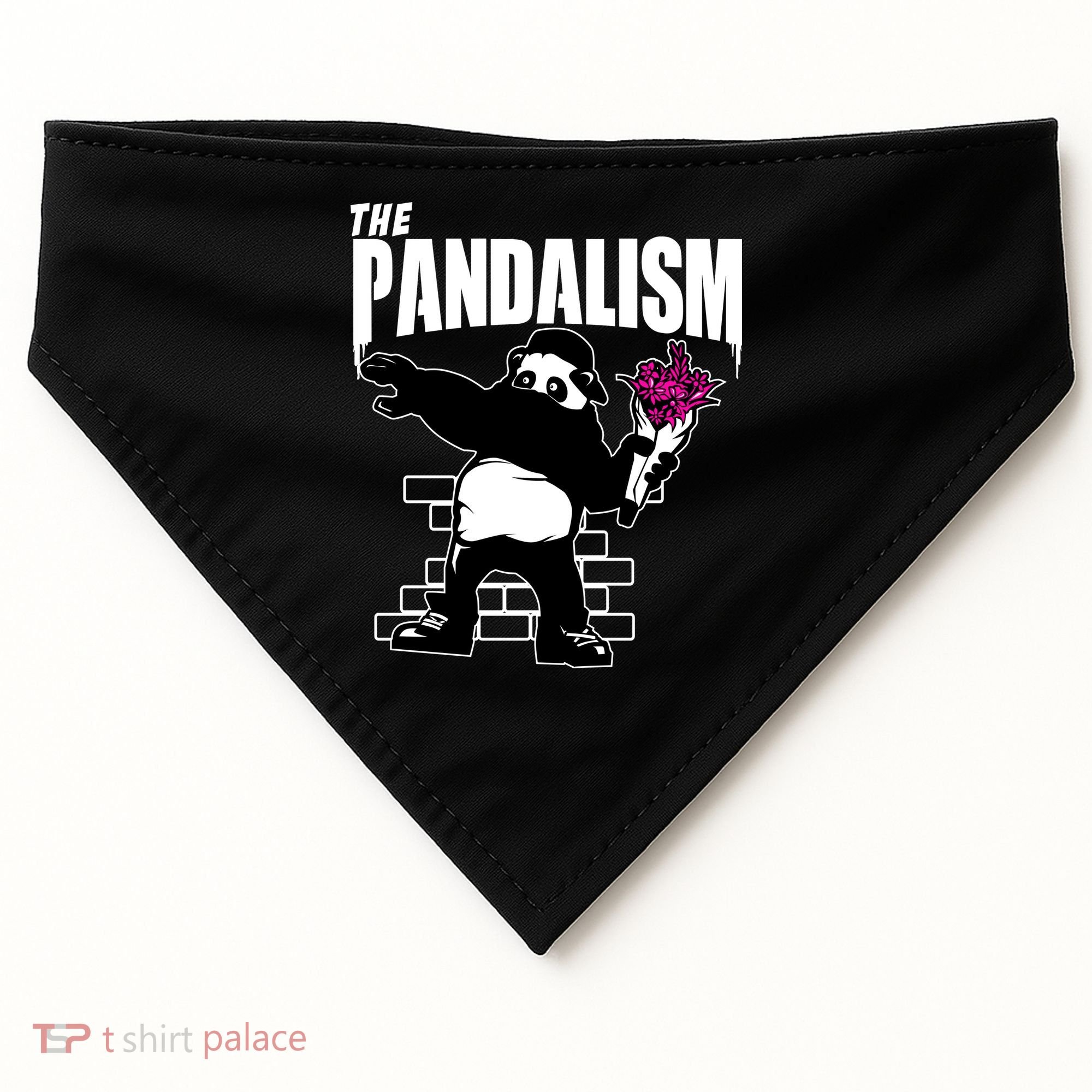 The Pandalism Funny Panda Parody USA-Made Doggie Bandana