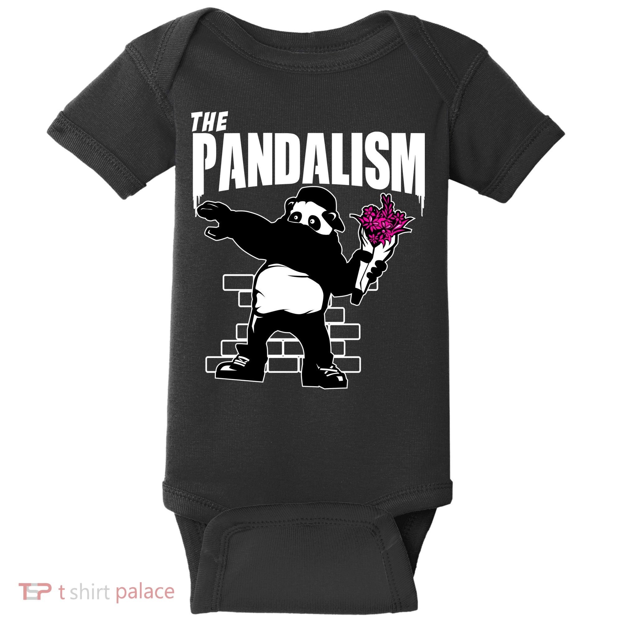The Pandalism Funny Panda Parody Baby Bodysuit