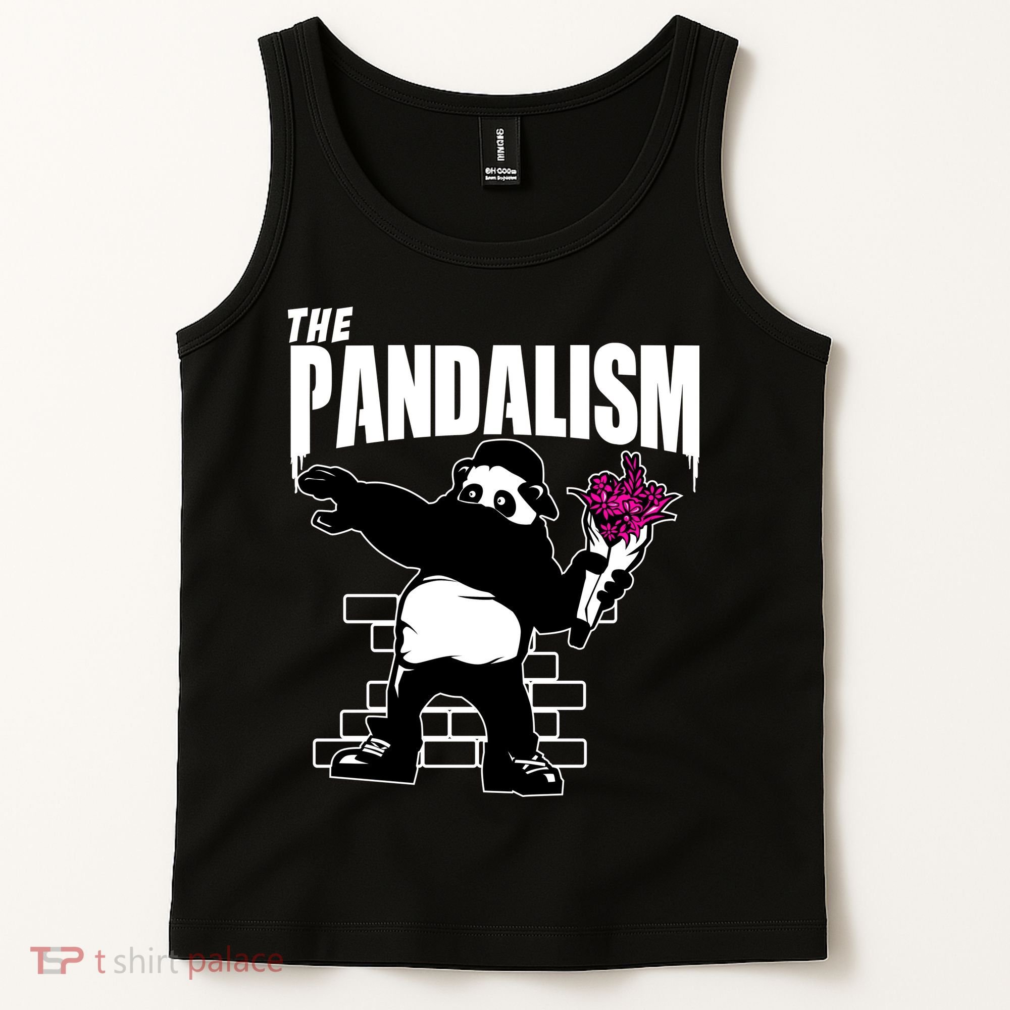 The Pandalism Funny Panda Parody Tank Top