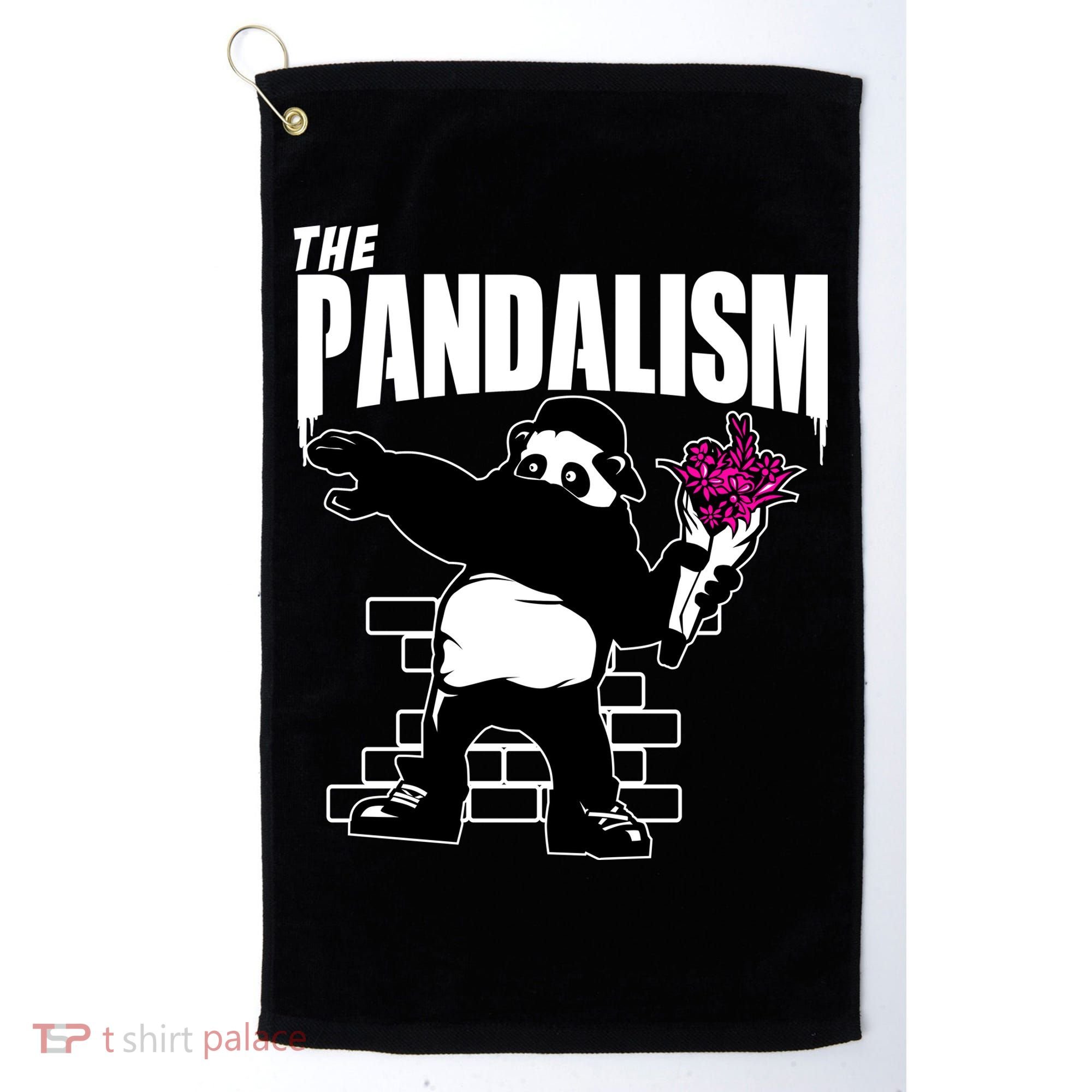 The Pandalism Funny Panda Parody Golf Towel