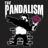 The Pandalism Funny Panda Parody Golf Towel thumb 3