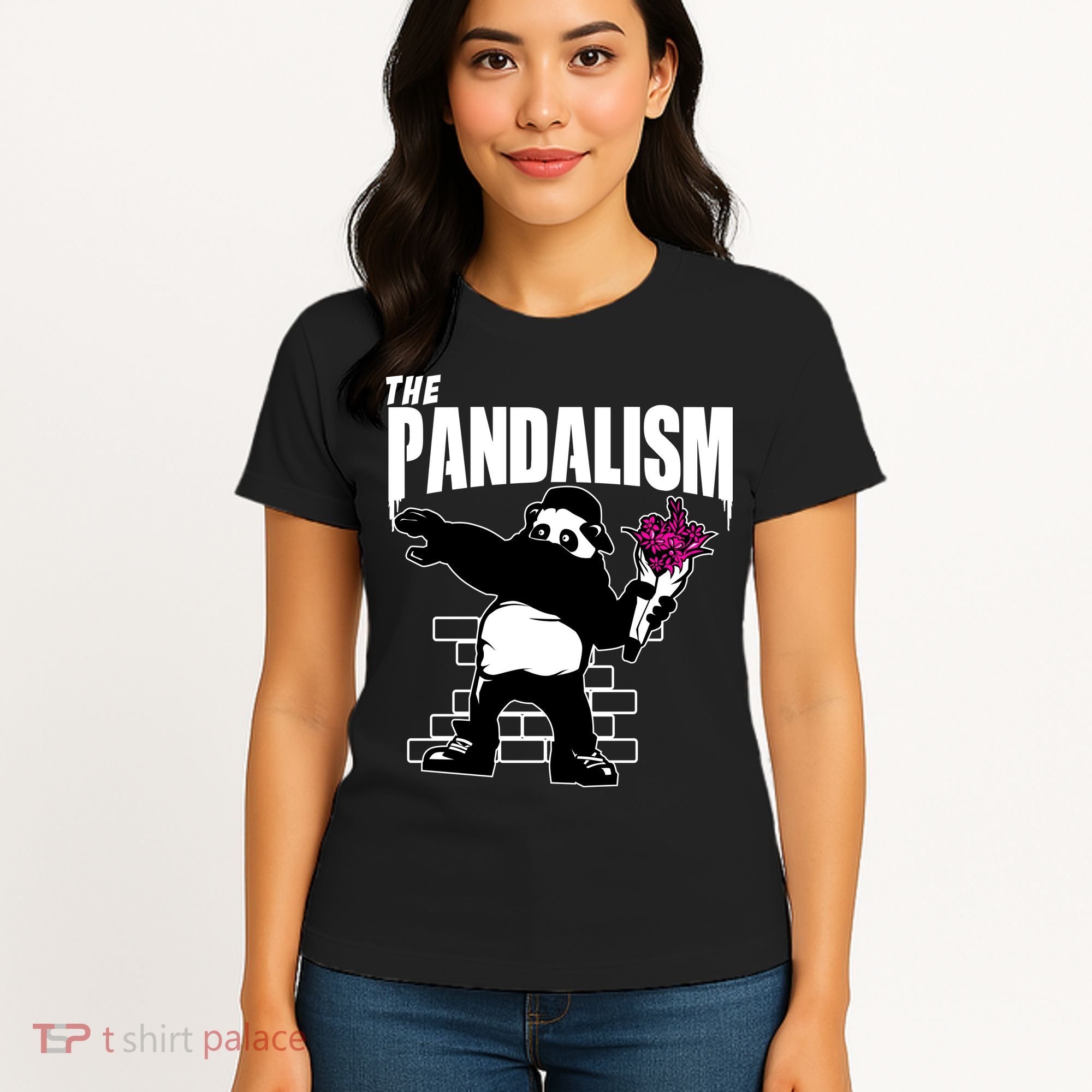 The Pandalism Funny Panda Parody Women's T-Shirt