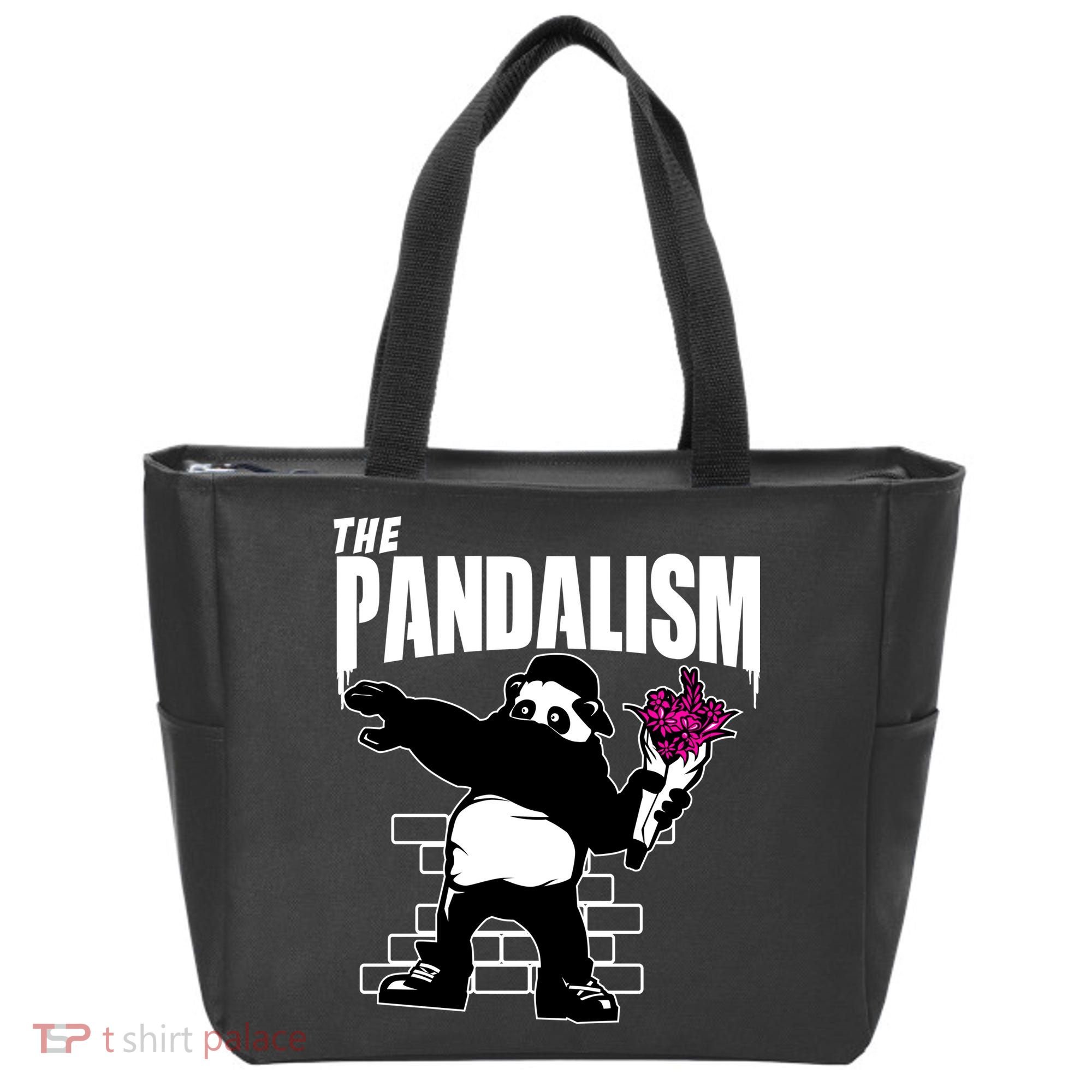 The Pandalism Funny Panda Parody Tote Bag