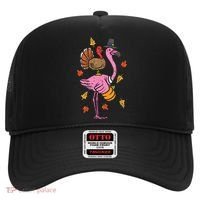 Turkey Pilgrim Flamingo Funny Thanksgiving Hat thumb 0